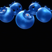 AI blueberries dancing in a circle