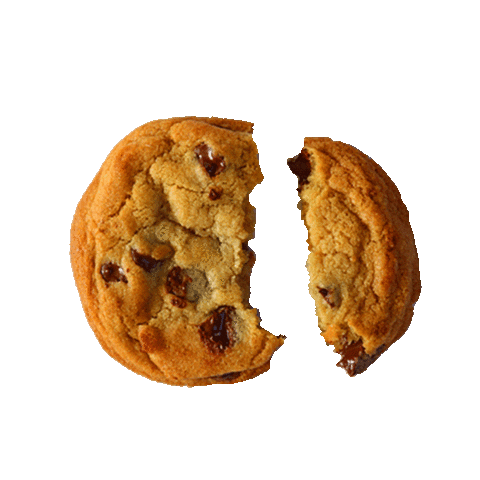 cheesecake stuffed chocolate chip cookie broken apart