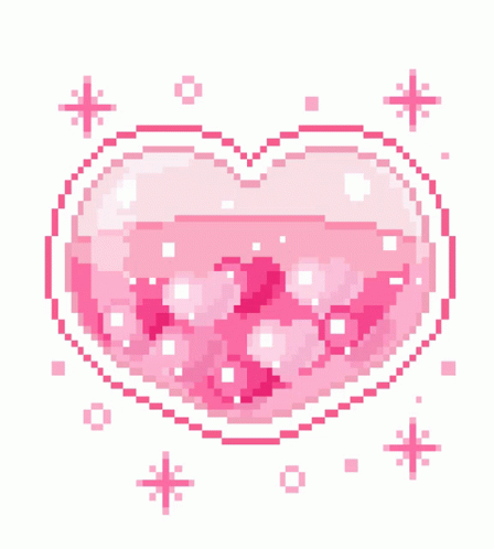 clear pink heart gif