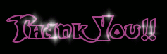pink sparkley thank you