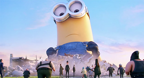 Image of ginormous Kevin ready to face numerous villains.