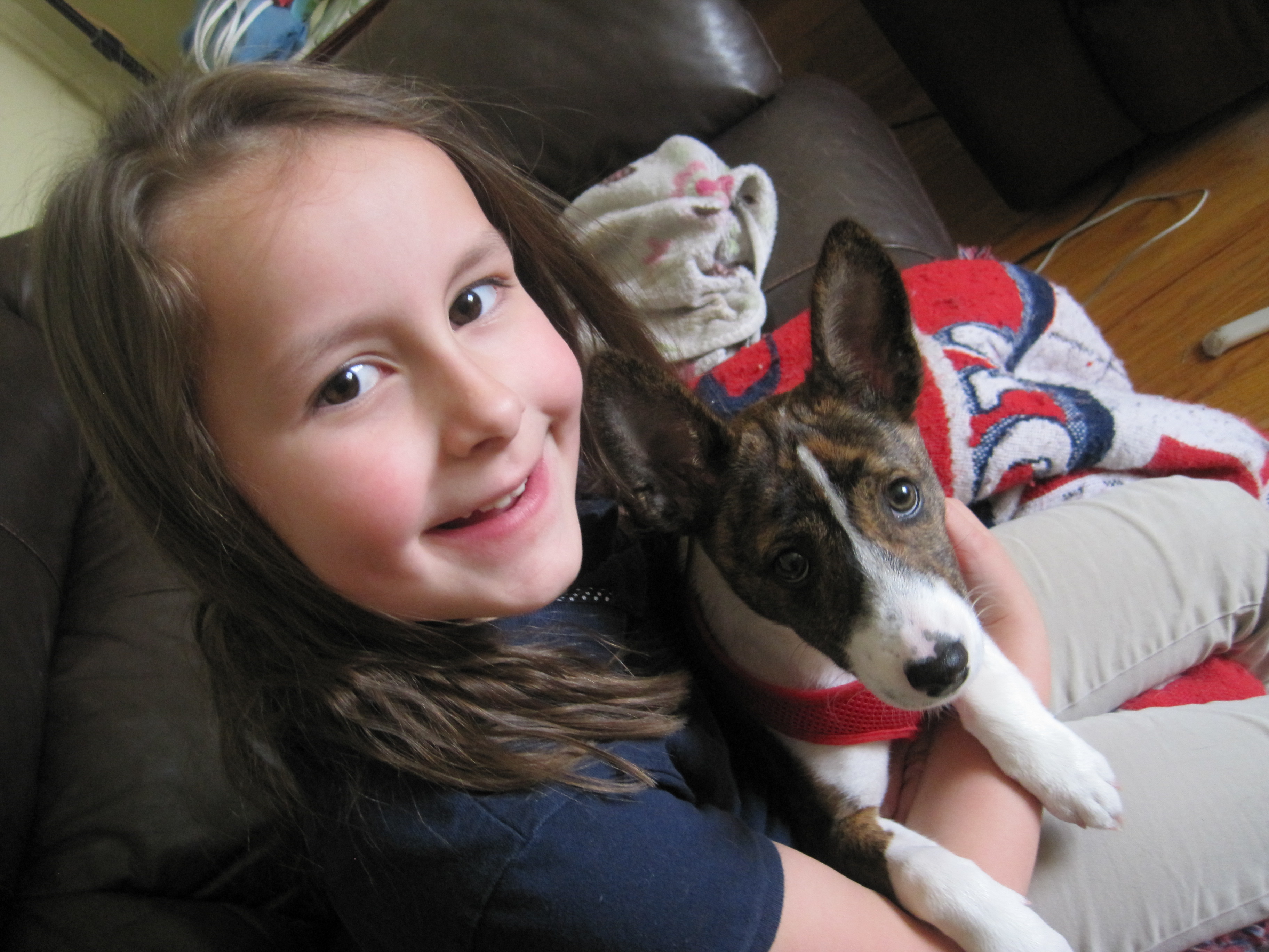 Photo of me with a puppy
