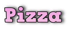 the word pizza