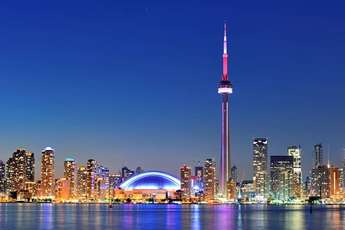 Photo of the cities tall buildings including the CN Tower