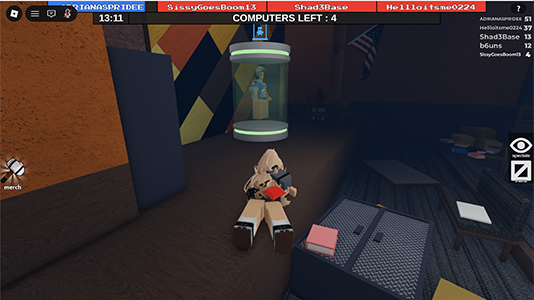 Image of Roblox flee the facility game girl frozen