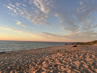cape cod beach at sunset