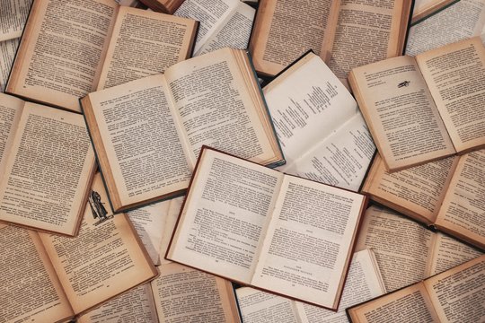 pile of different types of books