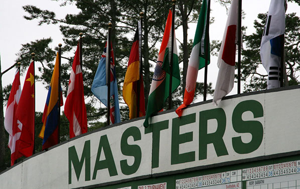 Masters Tournament sign at Augusta National Golf Course