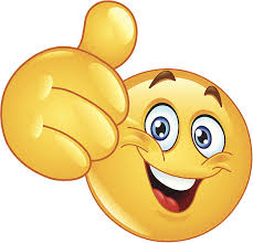 smiley face and thumbs up
