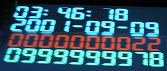 Clock changing to 1000000000 seconds