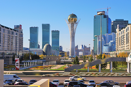 downtown square of astana