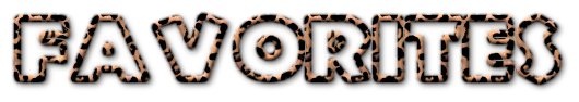 favorite in cheetah bubble letters