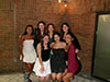 Hadasyah, Luci, Emma, Jensen, Maria, Julia, and Abby smiling at Mya's sweet sixteen.