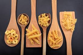 Image of Different Types of Pasta Inside of Spoons