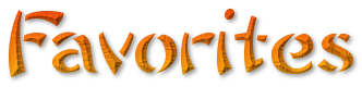 text that says favorites in a cool font