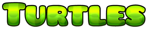 a title with the big letters turtle