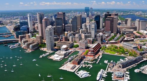 Aerial photo of the Boston Skyline