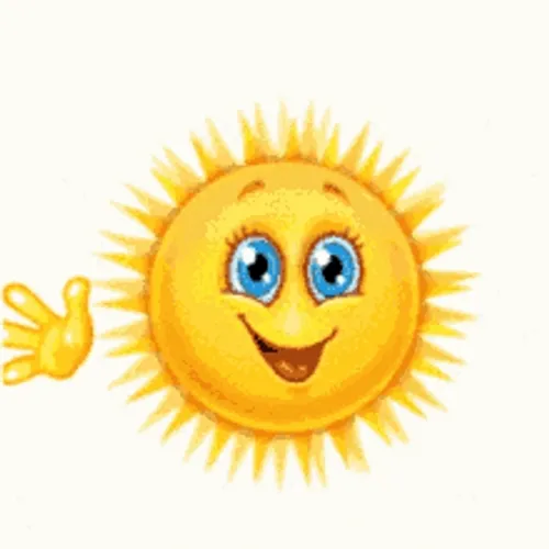 picture of a sun saying hi