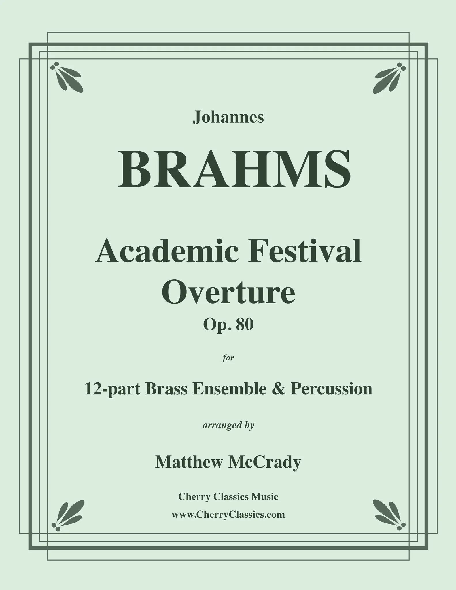 Picture of the cover of the score of the piece