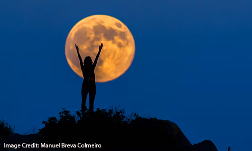 Moon with girl