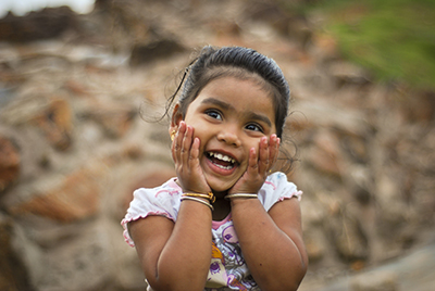 Young Child Smiling in India