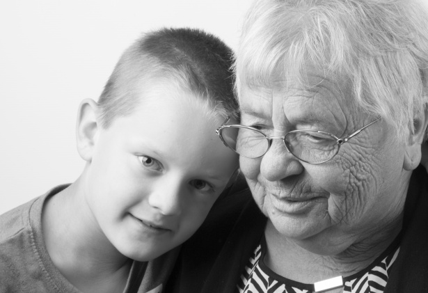 Grandma and Grandchild Hugging