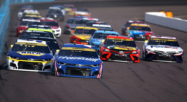 Picture of a NASCAR race