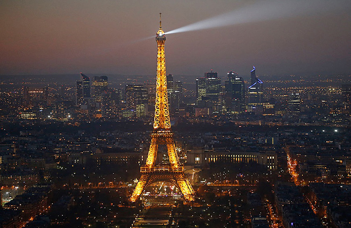 Pretty Paris at nighttime